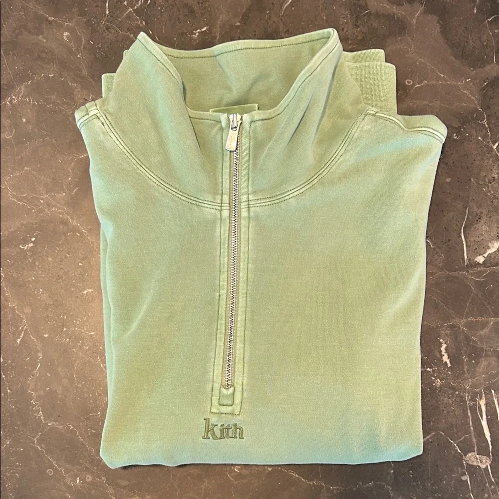 Kith Women’s Mint Green Zip-Up Sweater | Size M - Picture 4 of 15
